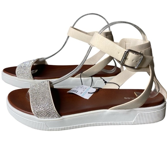 Rhinestone Strappy Sandals 9.5 - Picture 1 of 5